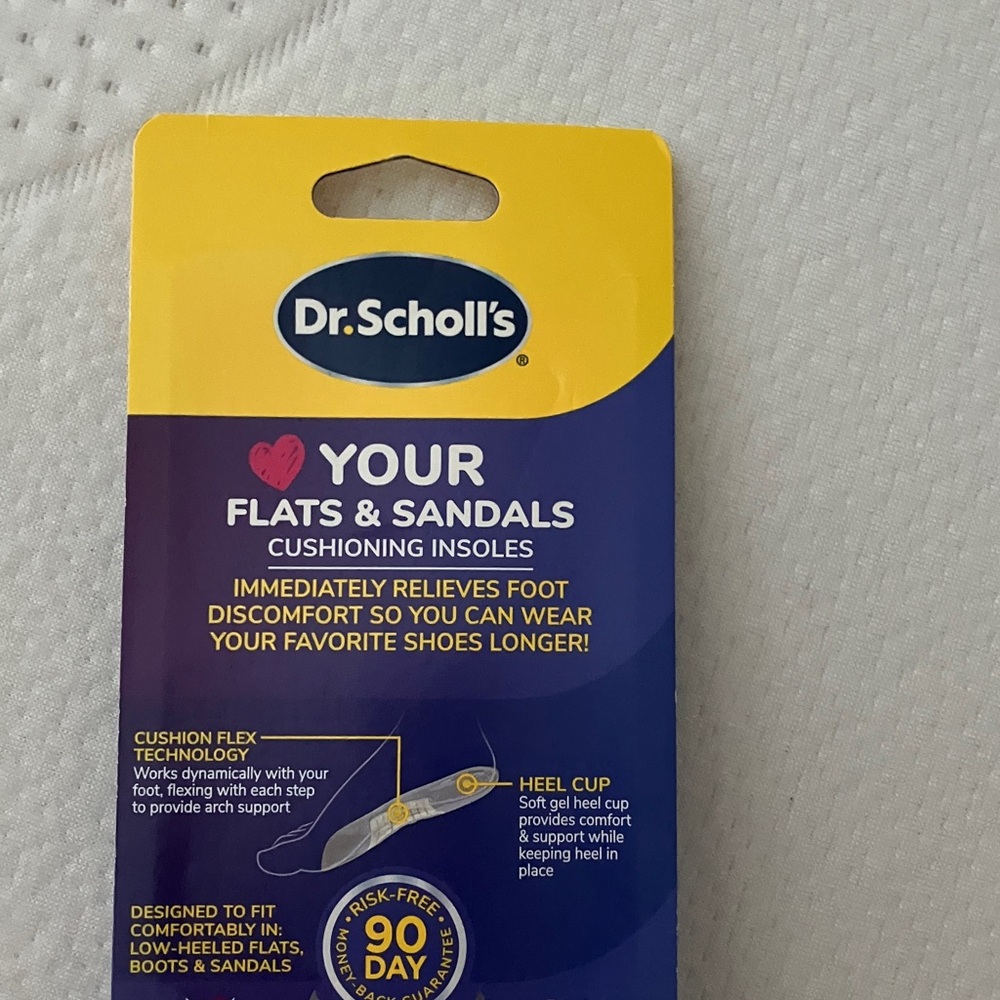 Dr. Scholl's Love Your Flats & Sandals 3/4 Length Insoles - Women's Shoe 6-10 - Picture 4 of 5